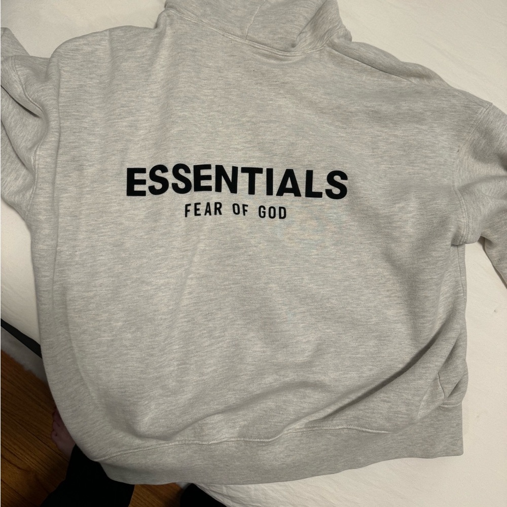Essentials Fear Of God Oatmeal Hoodie